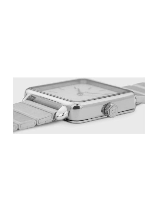 Cluse La Tetragone Watch with Silver Metal Bracelet