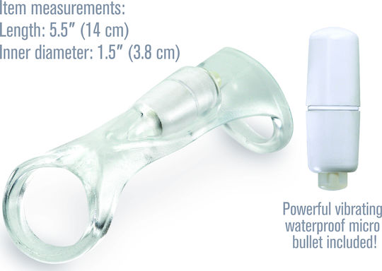 Pipedream Fantasy X-tensions Duo Clit Climax - Her Toys Penis Extension with Vibration White 14cm