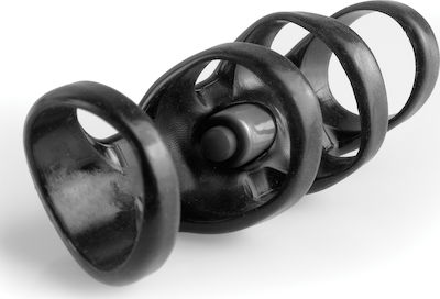 Pipedream Fantasy X-tensions Vibrating Power Cage Extensie Penis Negru 9cm PD4136-23