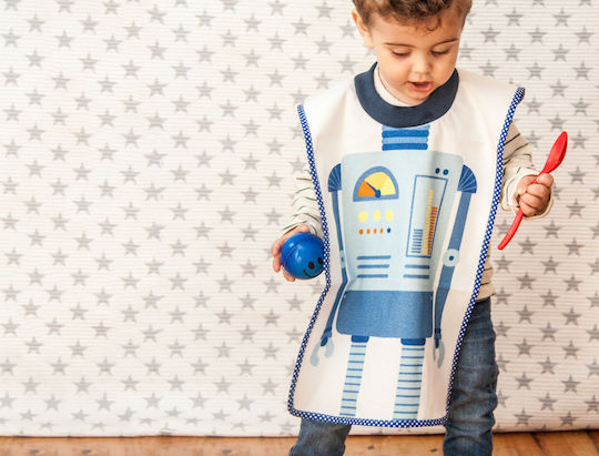 Little Champions Bib Big Ποδιά Υφασμάτινη με Ενιαίο Λαιμό Πολύχρωμη για 12 m+