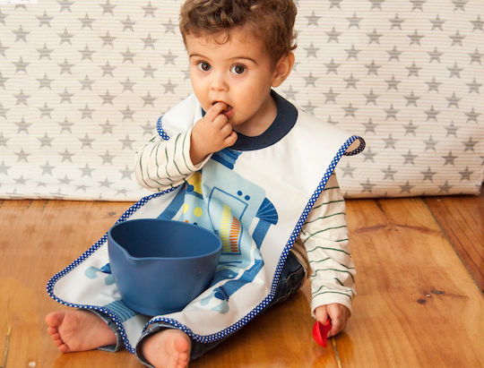 Little Champions Bib Big Ποδιά Υφασμάτινη με Ενιαίο Λαιμό Πολύχρωμη για 12 m+