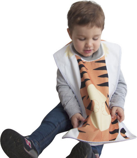 Little Champions Ποδιά Υφασμάτινη με Ενιαίο Λαιμό Bib Big Τίγρη