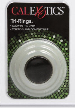 Calexotics Tri Cock Rings Сет Пръстени Петел Бели 3бр