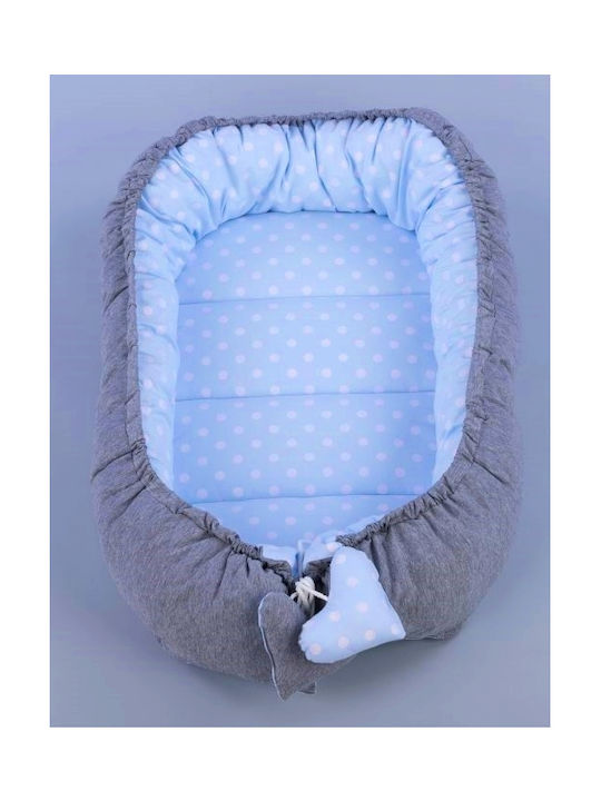 Tuttolina Baby Nest Pillow Cocoon Dots Blue