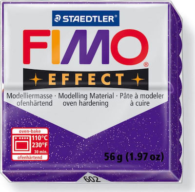 Staedtler Fimo Effect Glitter Purple Πολυμερικός Πηλός 57gr