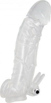 You2Toys Chrystal Skin Penis Sleeve Προέκταση Πέους με Δόνηση Διάφανη 23cm