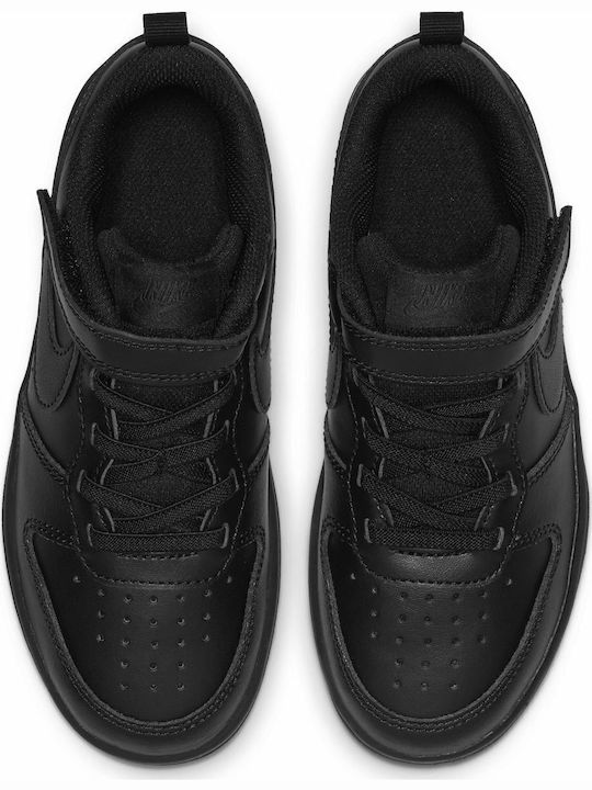 Court Court Borough Low 2 Kids Sports Shoes Basketball with Hoop & Loop Closure Black