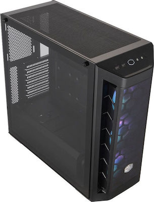 CoolerMaster Masterbox MB511 ARGB Midi Tower Κουτί Υπολογιστή με Πλαϊνό Παράθυρο Μαύρο