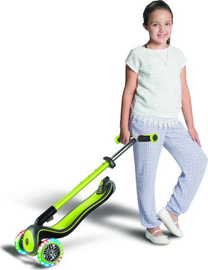 Globber Trotinetă Copii Pliabilă Elite Deluxe Lights cu 3 Roți pentru 3+ Ani Verde