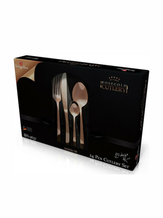Berlinger Haus Mirror Line Besteckset Rose Gold Collection 24Stück