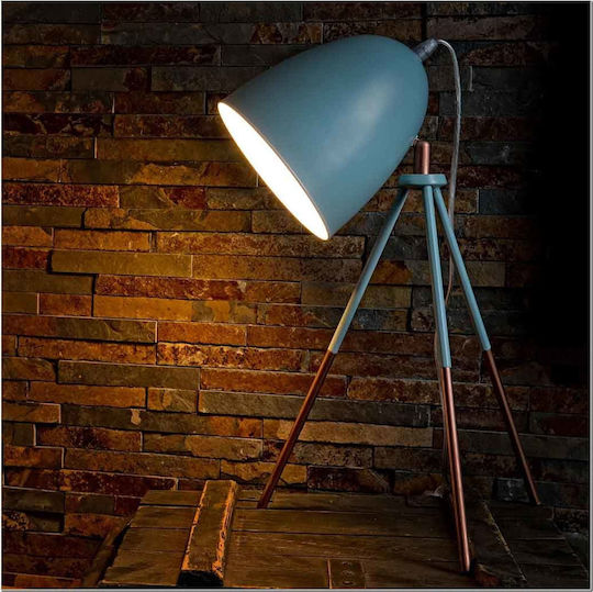 Eglo Metal Table Lamp for Socket E27 with Turquoise Shade and Base