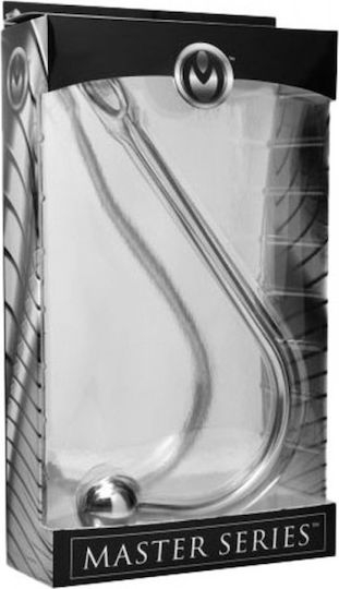 XR Master Series Hooked Stainless Steel The Anal Hook Cock Ring Cock Metalic cu Ineluri pentru penis Gri