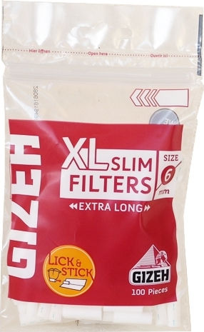 Gizeh Filtertips Einfach 6mm 100x20Stk