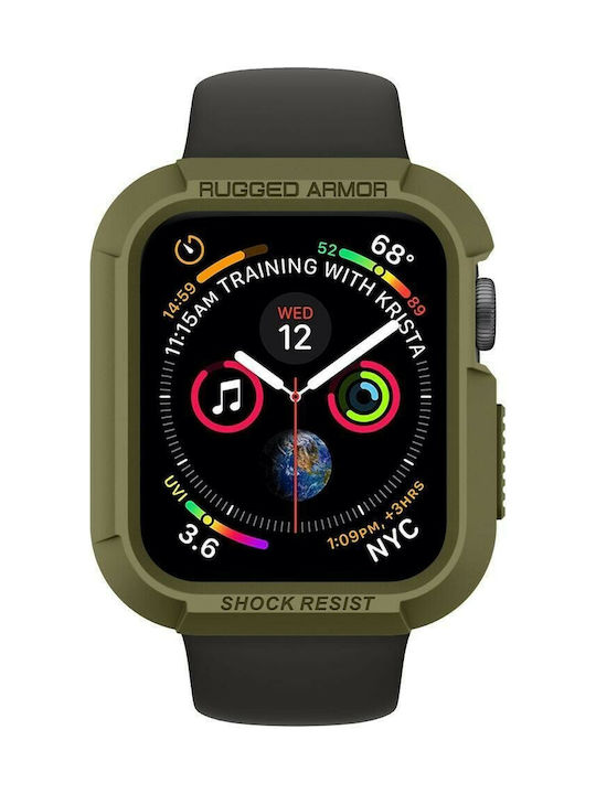 Spigen Rugged Armor Θήκη Σιλικόνης Olive Green για το Apple Watch 40mm