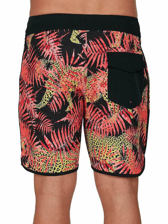 Quiksilver Camocat 18" Herren Badebekleidung Bermuda Fiery Coral Blumen