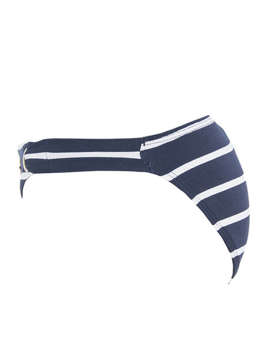 Picot Texturierte Bikinihosen Marineblaue