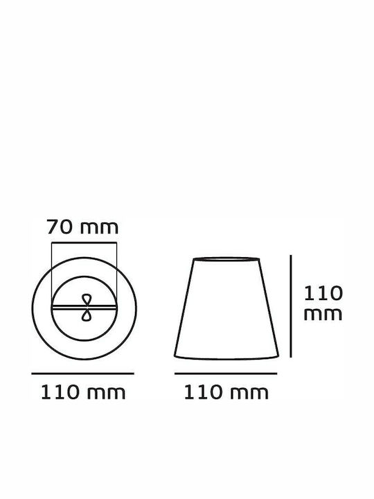 VK Lighting Καπέλο Φωτιστικού 11x11εκ.