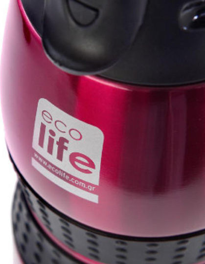Ecolife Recyclable Thermos Bottle Stainless Steel BPA Free 400ml Red
