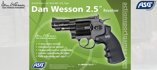 Asg Αεροβόλο Πιστόλι CO2 Dan Wesson 2.5" Μεταλλικό 6mm