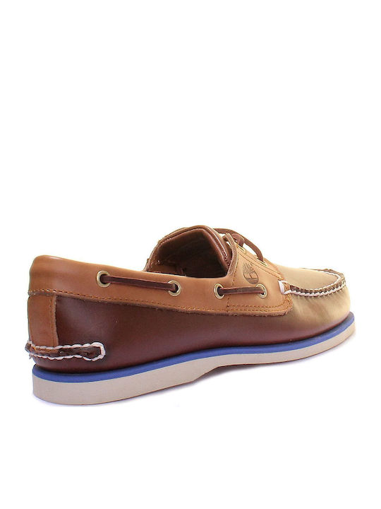 Classic 2Eye Δερμάτινα Ανδρικά Boat Shoes σε Ταμπά Χρώμα