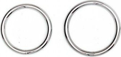 Rimba Welded Metal Cockring Set Set Cock Rings Cock Metal Argintiu 2buc