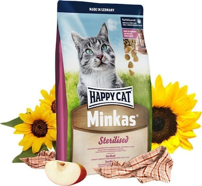 Happy Cat Minkas Sterilised Dry Food for Adult Neutered Cats with Poultry 1.5kg