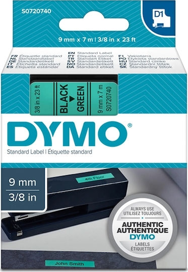 Dymo 40919 Ταινία Ετικετογράφου 7m x 9mm σε Πράσινο Χρώμα Συμβατή με Dymo D1