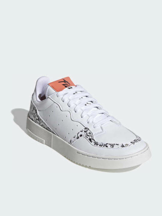 Adidas Supercourt Damen Sneakers Cloud White / Core Black / Semi Coral