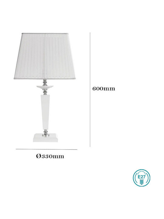 Ondaluce Cherub Glass Table Lamp for Socket E27 with White Shade and Base