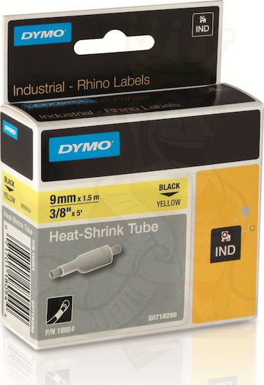 Dymo 18054 Etikettenband 1.5m x 9mm in Gelb Farbe 1Stück