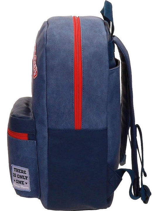 Mickey Parches School Bag Backpack Elementary, Elementary in Blue color