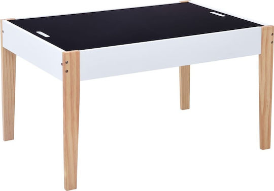Kids Table Set with Chairs made of Wood White vidaXL