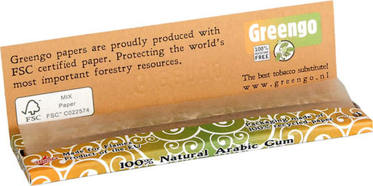 GreenGo King Size Zigarettenpapier Schlank King Size 33 Blätter 1Stück