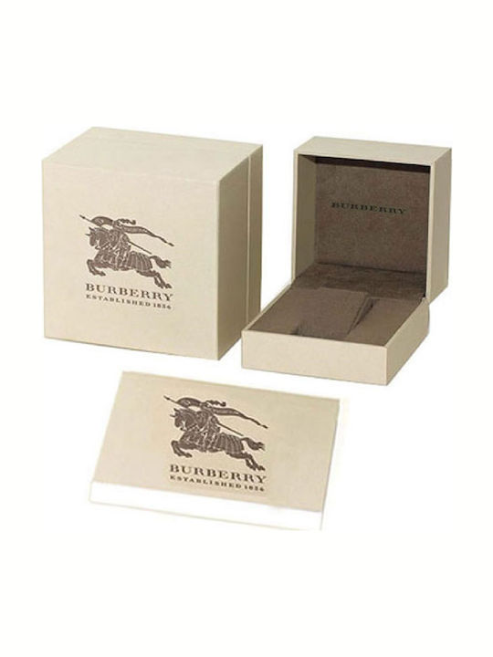 Burberry Γυναικείο Ρολόι 39mm Μπαταρίας με Ασημί Μεταλλικό Μπρασελέ