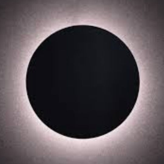 Aca Eclipse Modern Leuchte Wand mit Integrierter LED und Warmweißes Licht Schwarz 22cm