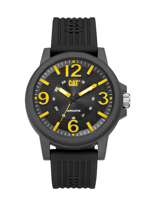CAT Groovy Men's Watch 45mm Battery with Black Rubber Strap