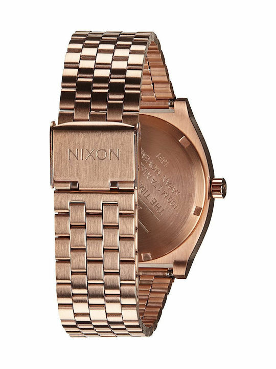Nixon Digital Men's Watch 38mm Battery with Pink Gold Metal Bracelet