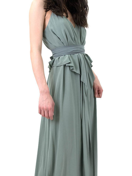 Sommer Maxi Kleid Wickel Mint