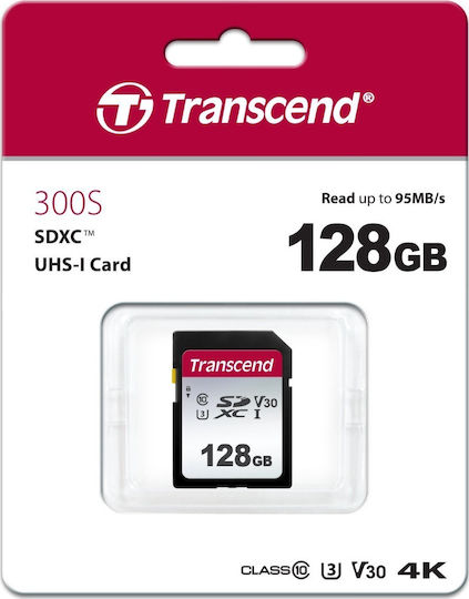 Transcend 300s SDXC 128GB Class 10 U3 V30 A1 UHS-I