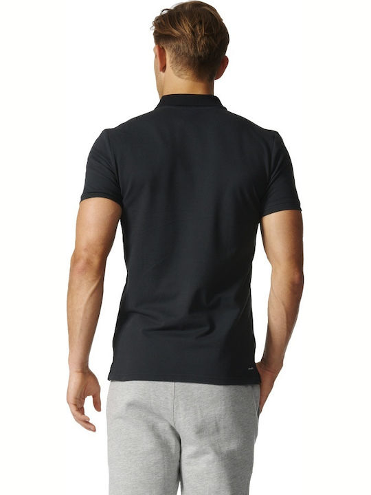 Adidas Tiro 17 Ανδρικό T-shirt Polo Μαύρο