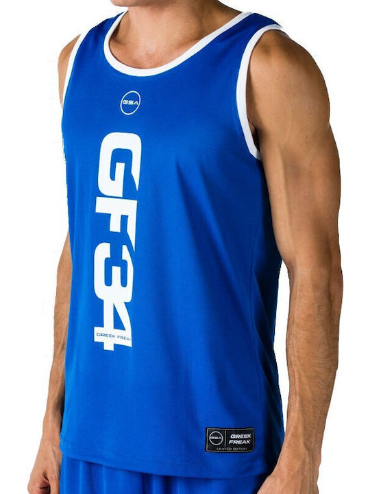 Greek Freak Tank Top Sportliches T-Shirt Blau
