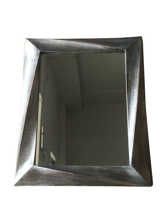 Homeplus Wall Mirror with Silver Plastic Frame 75x60cm 1pcs