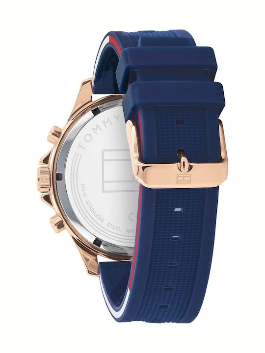 Tommy Hilfiger Bank Ρολόι Μπαταρίας με Καουτσούκ Λουράκι