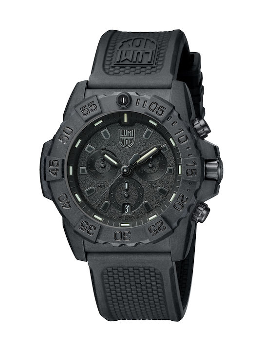 Luminox XS. Uhr Chronograph Batterie mit Schwarz