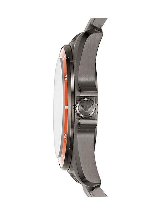 Emporio Armani Sigma Watch Battery with Gray Metal Bracelet