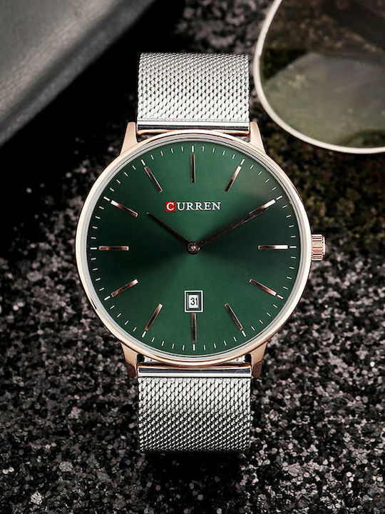 Curren Men's Watch 41mm Battery with Metal Bracelet Green