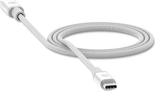 Mophie Braided USB 2.0 Cable USB-C Male USB-C 60W White 1.5m