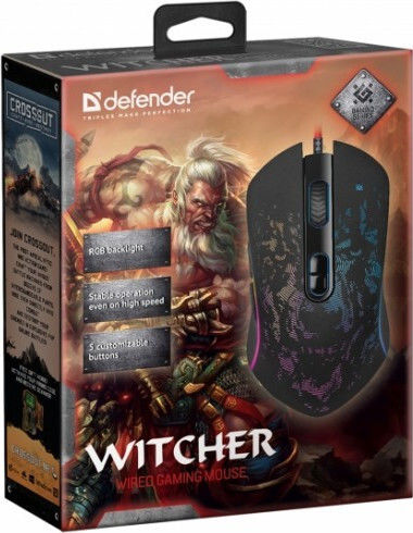 Defender Wtcher GM-990 RGB Gaming Mouse 3200 DPI Black