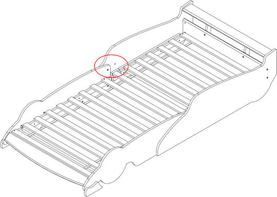 Formula 1 Αυτοκίνητο Μονό για Στρώμα 90x200cm