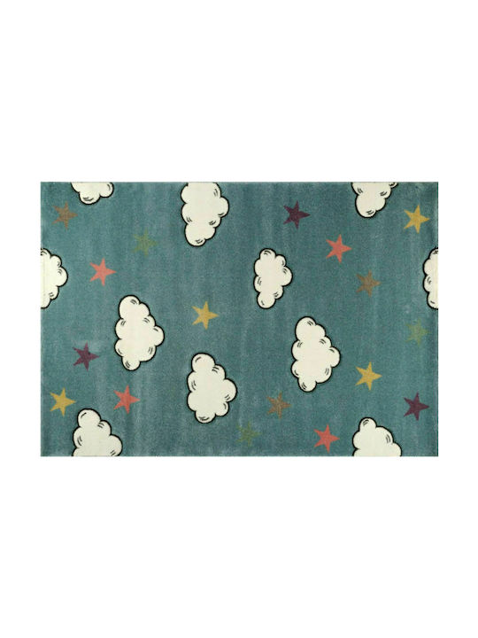 Tzikas Carpets 17419-030 Παιδικό Χαλί Σύννεφα Πετρόλ 133x190cm Πάχους 13mm Tzikas Carpets 17419-030 Παιδικό Χαλί Σύννεφα Πετρόλ 133x190cm Πάχους 13mm